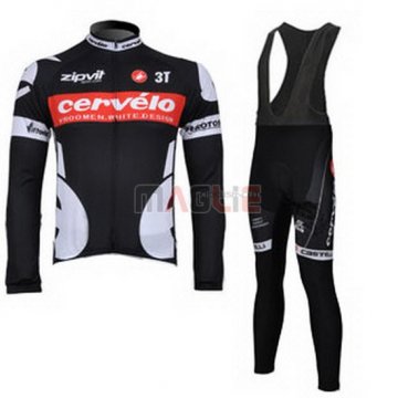 Maglia Cervelo manica lunga 2010 bianco e nero