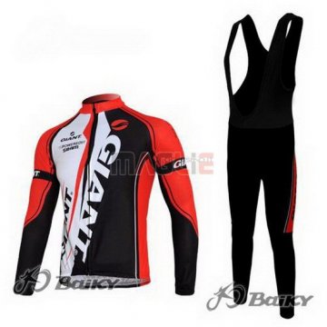 Maglia Giant manica lunga 2011 rosso e nero