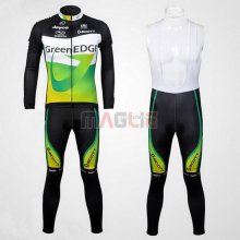 Maglia GreenEDGE manica lunga 2012 nero e verde