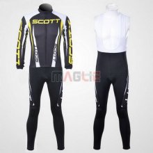 Maglia Scott manica lunga 2012 giallo e bianco