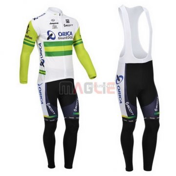 Maglia GreenEDGE manica lunga 2013 bianco e verde