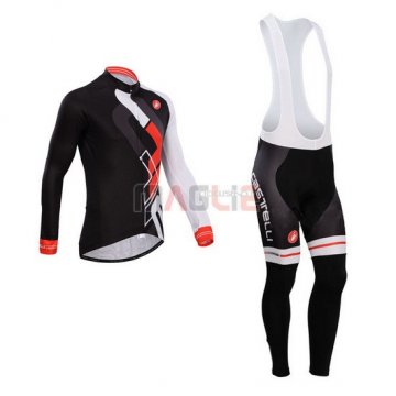 Maglia Castelli manica lunga 2014 rosso e nero