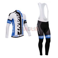 Maglia Giant manica lunga 2014 bianco e blu