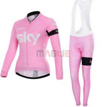 Donne Maglia Sky manica lunga 2015 fuxia