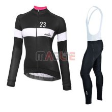 Donne Maglia Nalini manica lunga 2016 nero e bianco