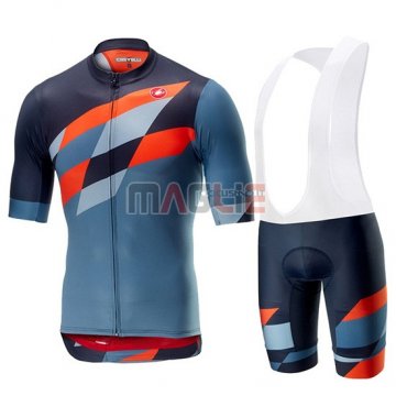 Maglia Castelli Tabula Rasa Manica Corta 2019 Blu Arancione