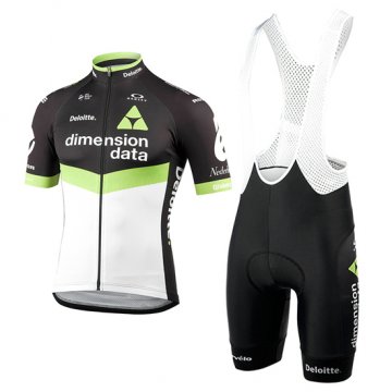 Maglia Dimension Data Manica Corta 2017 verde e nero