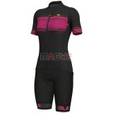 Maglia Donne ALE Manica Corta 2020 Fuxia Nero