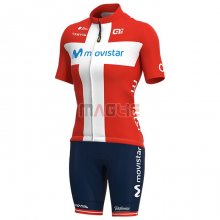 Maglia Donne Movistar Manica Corta 2021 Campione Danimarca