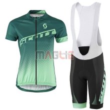 Maglia Donne Scott manica corta 2016 verde e bianco