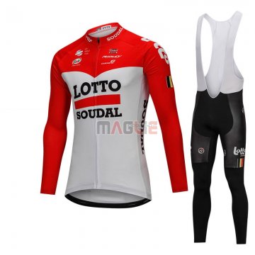 Maglia Lotto Soudal Manica Lunga 2018 Bianco e Rosso