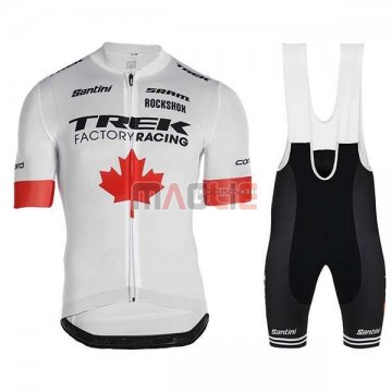 Maglia Trek Factory Racing Campione Canada Manica Corta 2019 Bianco