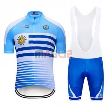 Maglia Uruguay Manica Corta 2019 Blu Bianco