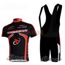 Maglia Merida manica corta 2011 nero e rosso