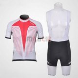 Maglia Santini manica corta 2011 rosso e bianco