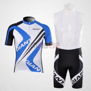 Maglia Giant manica corta 2012 celeste e bianco