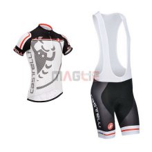 Maglia Castelli manica corta 2014 bianco e rosso