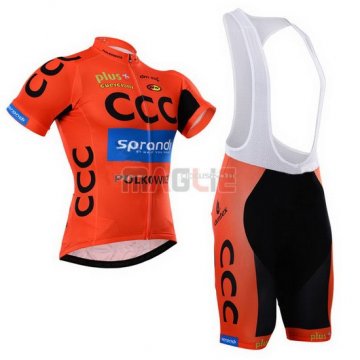 Maglia CCC manica corta 2015 nero e arancione