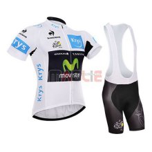 Maglia Tour de France manica corta 2015 Movistar bianco