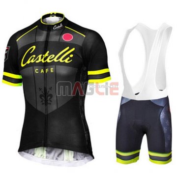 Maglia Castelli manica corta 2015 nero e giallo