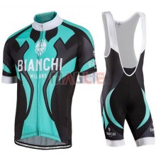 Maglia Bianchi manica corta 2016 nero e celeste