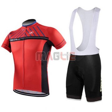 Maglia Castelli manica corta 2016 nero e rosso