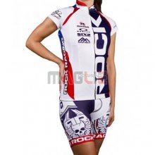 Donne Maglia Rock Racing manica corta 2016 bianco e blu