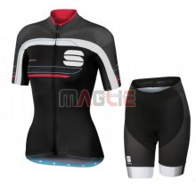 Donne Maglia Rock Racing manica corta 2016 rosso e nero