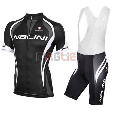 2018 Maglia Nalini Manica Corta Nero e Bianco