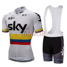 2018 Maglia Sky Manica Corta Campione Colombia