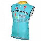 Gilet antivento Astana 2016 blu e giallo