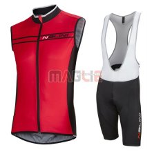 Gilet antivento Nalini 2016 nero e rosso