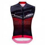 Gilet antivento Santini 2016 nero e rosso