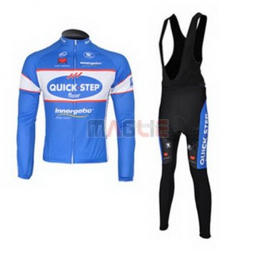 Maglia Quick Step manica lunga 2010 celeste