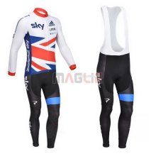 Maglia Sky manica lunga 2013 bianco e nosso