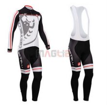 Maglia Castelli manica lunga 2014 bianco e rosso