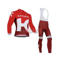 Maglia Katusha manica lunga 2016 bianco e rosso