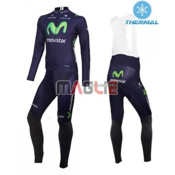 Maglia Movistar manica lunga 2016 verde e blu