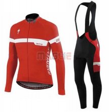 Maglia Specialized manica lunga 2016 rosso e bianco