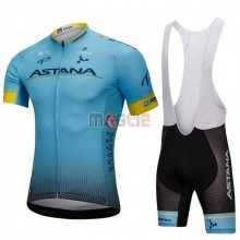 Maglia Astana Manica Corta 2018 Blu