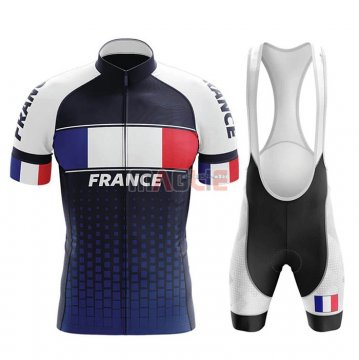 Maglia Campione Francia Manica Corta 2020 Blu Bianco Rosso(3)