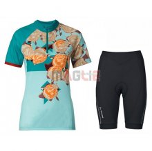 Maglia Donne Vaude Manica Corta 2017 Azzurro