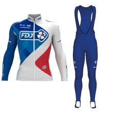 Maglia FDJ Manica Lunga 2017 bianco