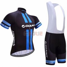 Maglia Giant Alpecin Manica Corta 2021 Nero Blu