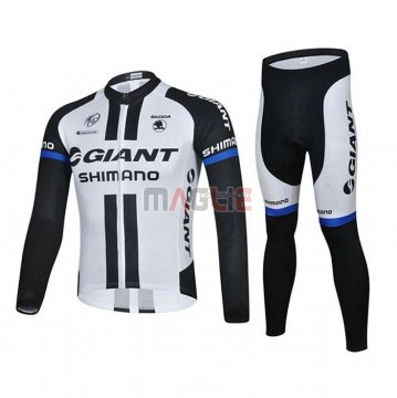 Maglia Giant Alpecin Manica Lunga 2021 Nero Bianco