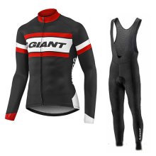 Maglia Giant Manica Lunga 2017 rosso e nero