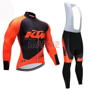 Maglia KTM Manica Lunga 2019 Nero Arancione