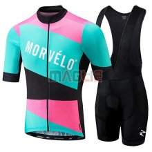 Maglia Morvelo Manica Corta 2018 Verde e Rosa