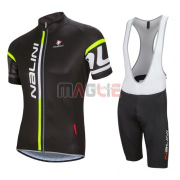 Maglia Nalini manica corta 2016 verde e nero