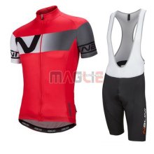 Maglia Nalini manica corta rosso e nero 2016